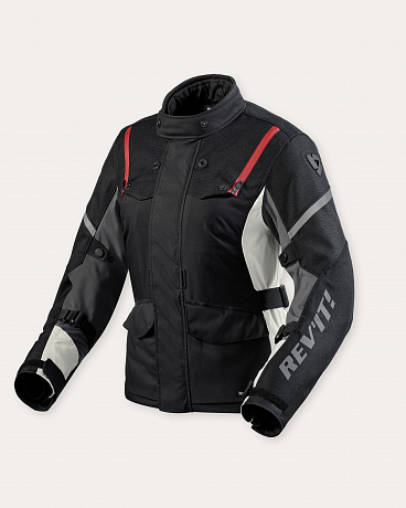 Мотокуртка женская Horizon 3 H2O Black-Red в магазине мотоэкипировки RevMoto