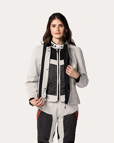 Мотокуртка Revit Tornado 4 H2O Ladies Silver-Black в магазине мотоэкипировки RevMoto