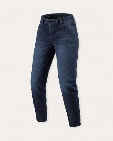 Мотоджинсы женские Harper Tapered Dark Blue Used в магазине мотоэкипировки RevMoto