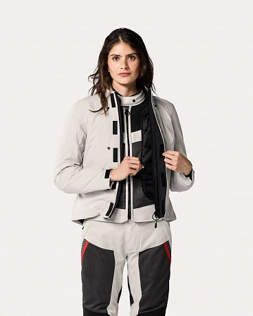 Мотокуртка Revit Tornado 4 H2O Ladies Silver-Black в магазине мотоэкипировки RevMoto